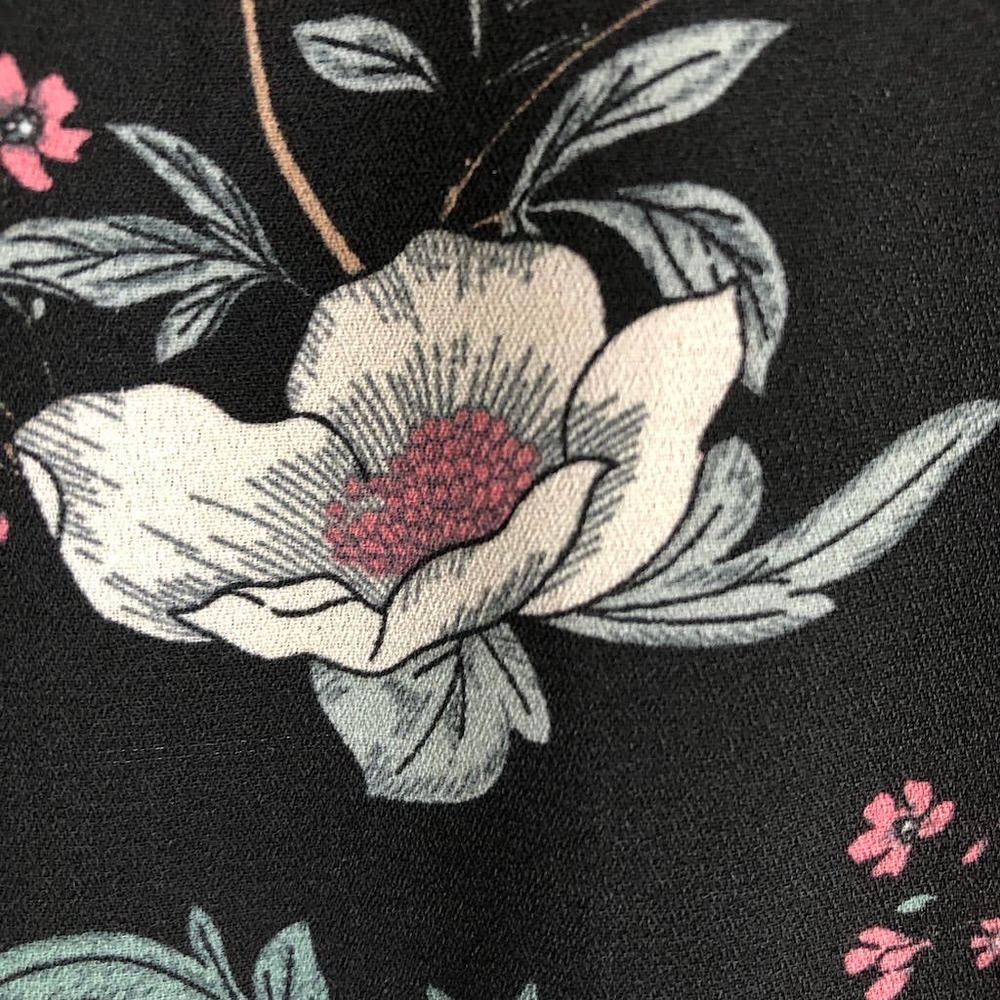 Love Reign Dress Black Floral Contrast Racer Stripes‎ Knee Length Size Small - Picture 5 of 16